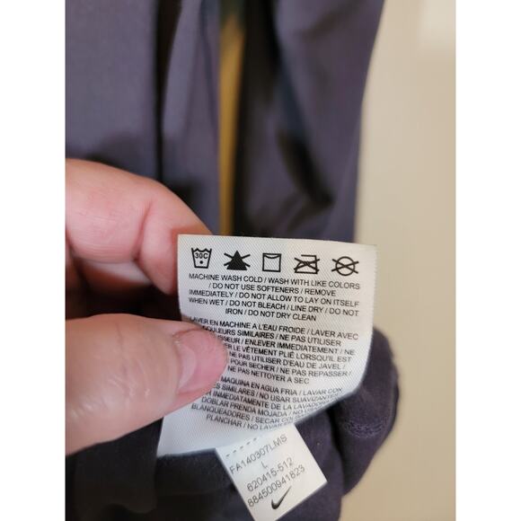 Nike Pro Women's Stretch Dri-Fit Activewear Training Sweatshirt Purple SZ Large - Picture 8 of 10